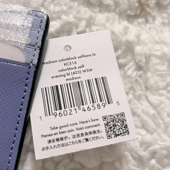 Kate Spade Madison small slim card holder size 4.08” W X 3.04” H X 0.4” D - Picture 3 of 16